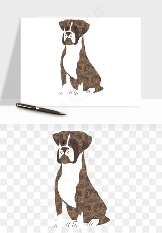 手绘狗狗宠物png免抠