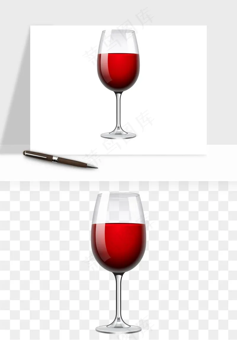 红酒玻璃酒杯png免抠
