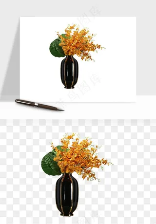 花瓶摆件花艺png免抠图