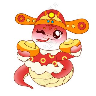 蛇年IP形象插画2025新春贺岁吉祥物蛇宝宝PSD分层图-17