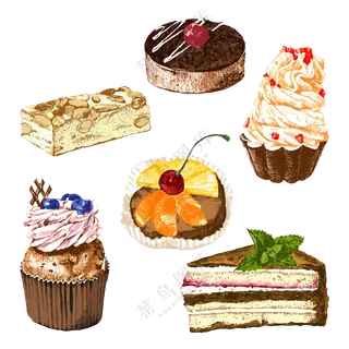 手绘蛋糕甜品