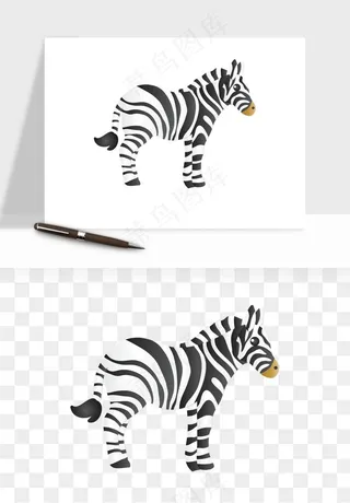 斑马动物png免抠