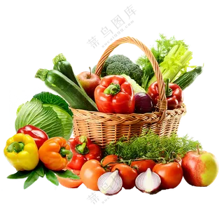水果  蔬菜  免扣素材  果篮