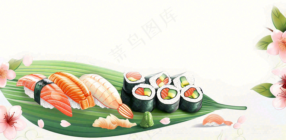 日韩料理美食摄影图背景