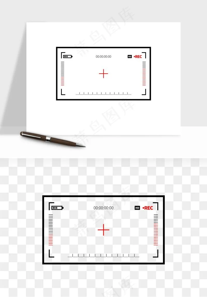 相机取景框屏幕边框png免抠