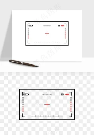 相机取景框屏幕边框png免抠