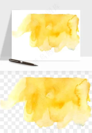 水彩泼墨涂鸦墨迹元素png免抠
