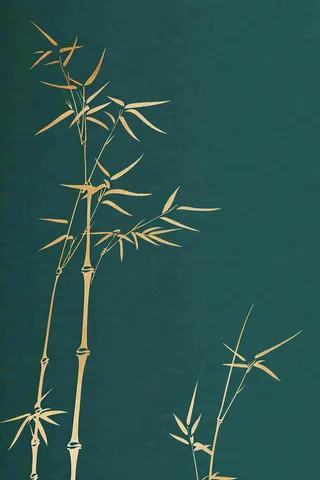 端午佳节竹子插画中国风绿色清雅静背景