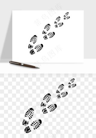 脚印脚丫鞋印png免抠