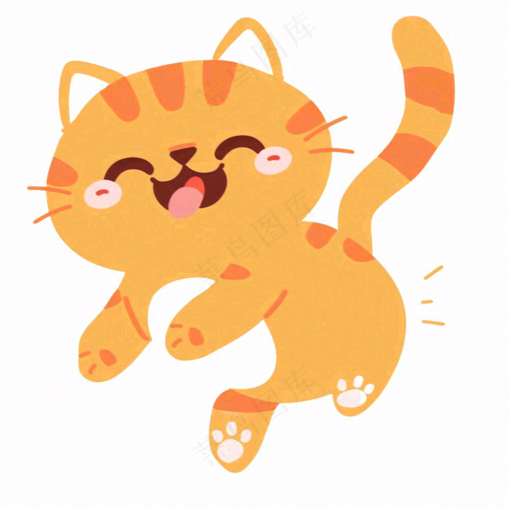 小猫猫咪宠物动物卡通插画免抠