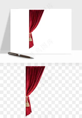 窗帘幕布帷幕png免抠