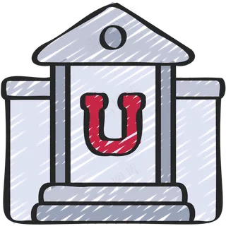 大学 小房子 铅笔手绘图标icon