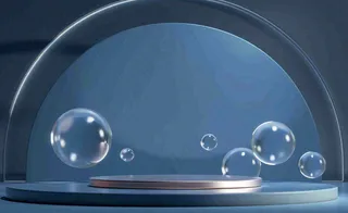 电商促销简约立体几何海报背景电商C4D展台背景