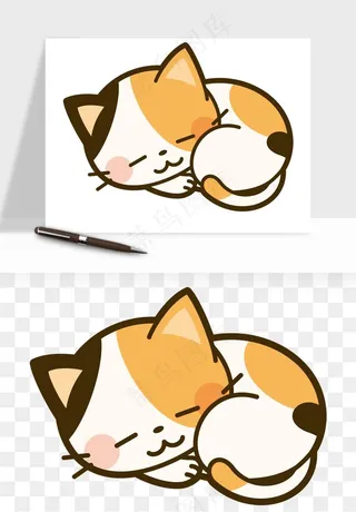 卡通狗狗猫咪png免抠