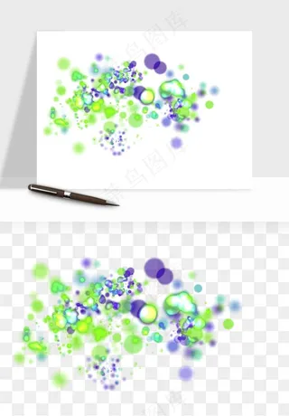 彩色光斑梦幻光点png免抠