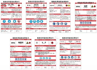危险化学品安全周知卡固化剂广告设计