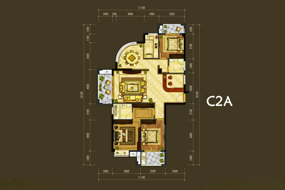 彩色户型图彩色户型图300DPI