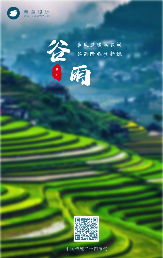 谷雨手机海报
