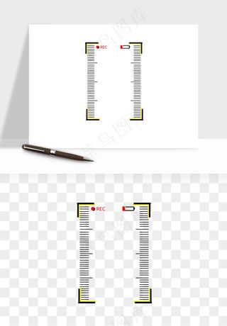 相机取景框屏幕边框png免抠