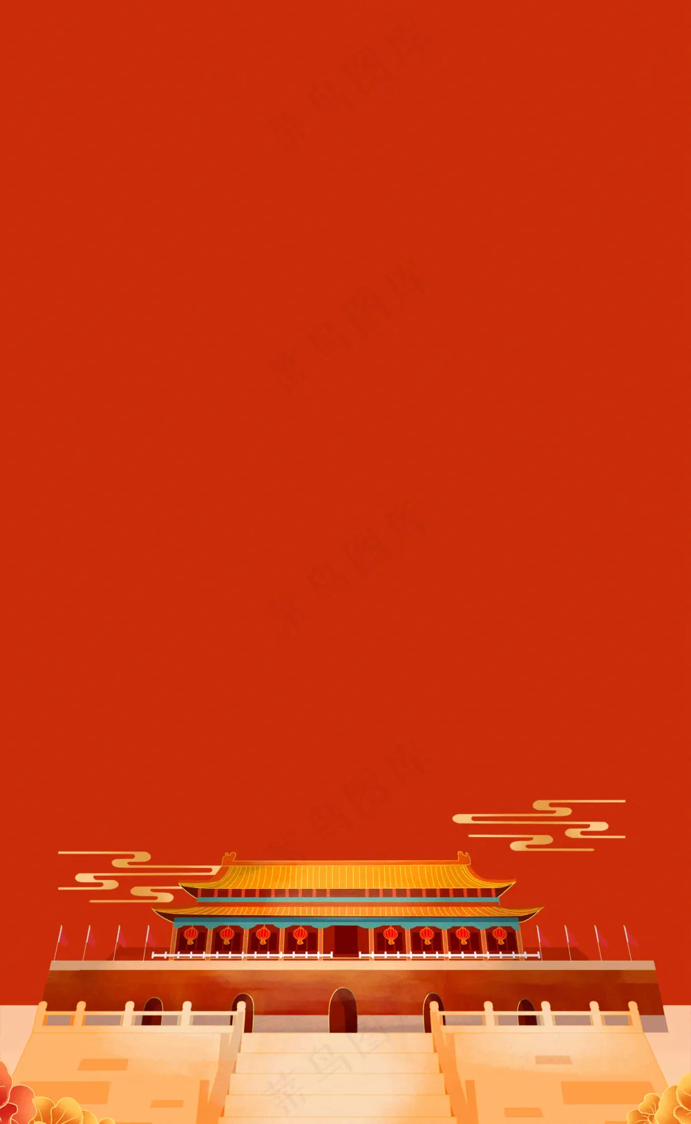 国庆节红色节日庆祝诞辰插画背景