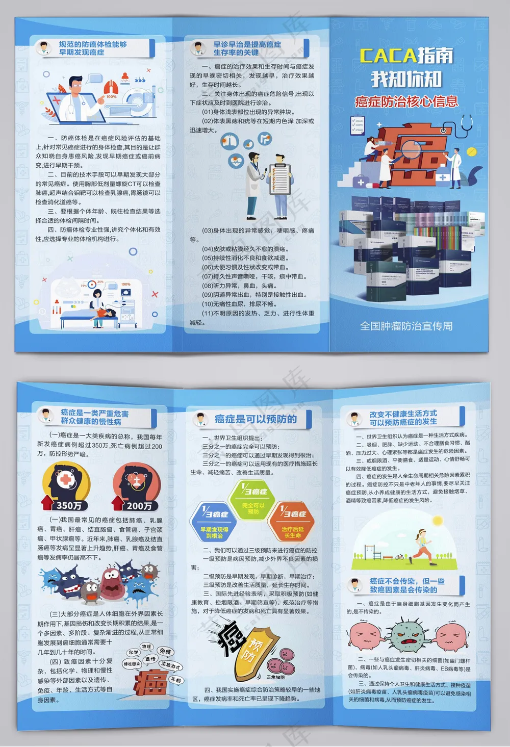 全国肿瘤防治宣传周三折页