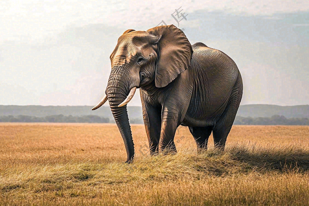 非洲大草原大象动物摄影图