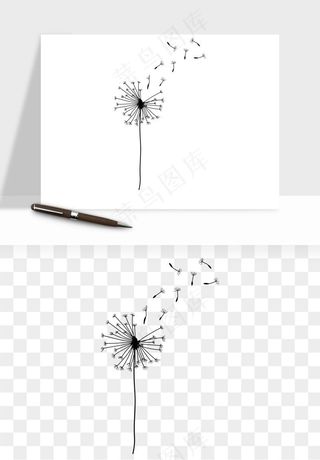 唯美蒲公英种子png免抠