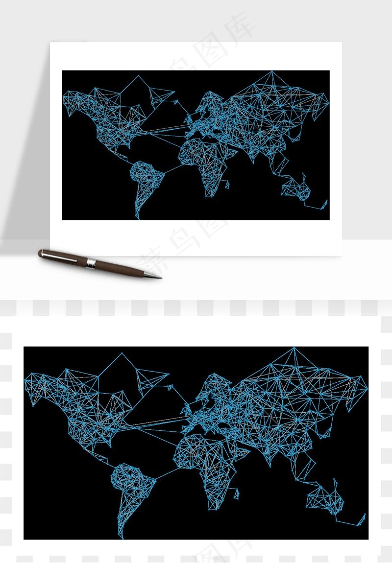 世界地图矢量png免抠