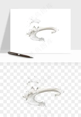 飞溅的牛奶牛奶杯元素png免抠
