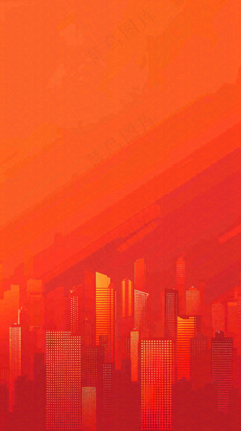 地产楼盘城市剪影背景