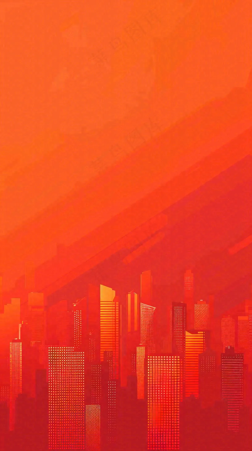 地产楼盘城市剪影背景