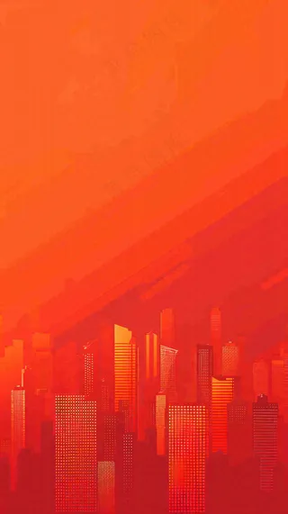 地产楼盘城市剪影背景