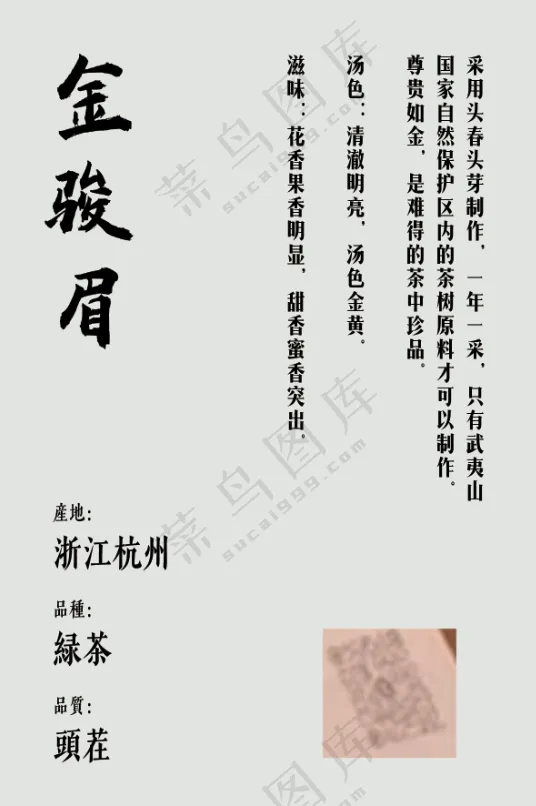 茶叶简介（展示牌）