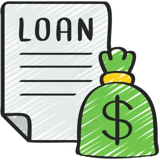 贷款 钱袋子 铅笔手绘图标icon