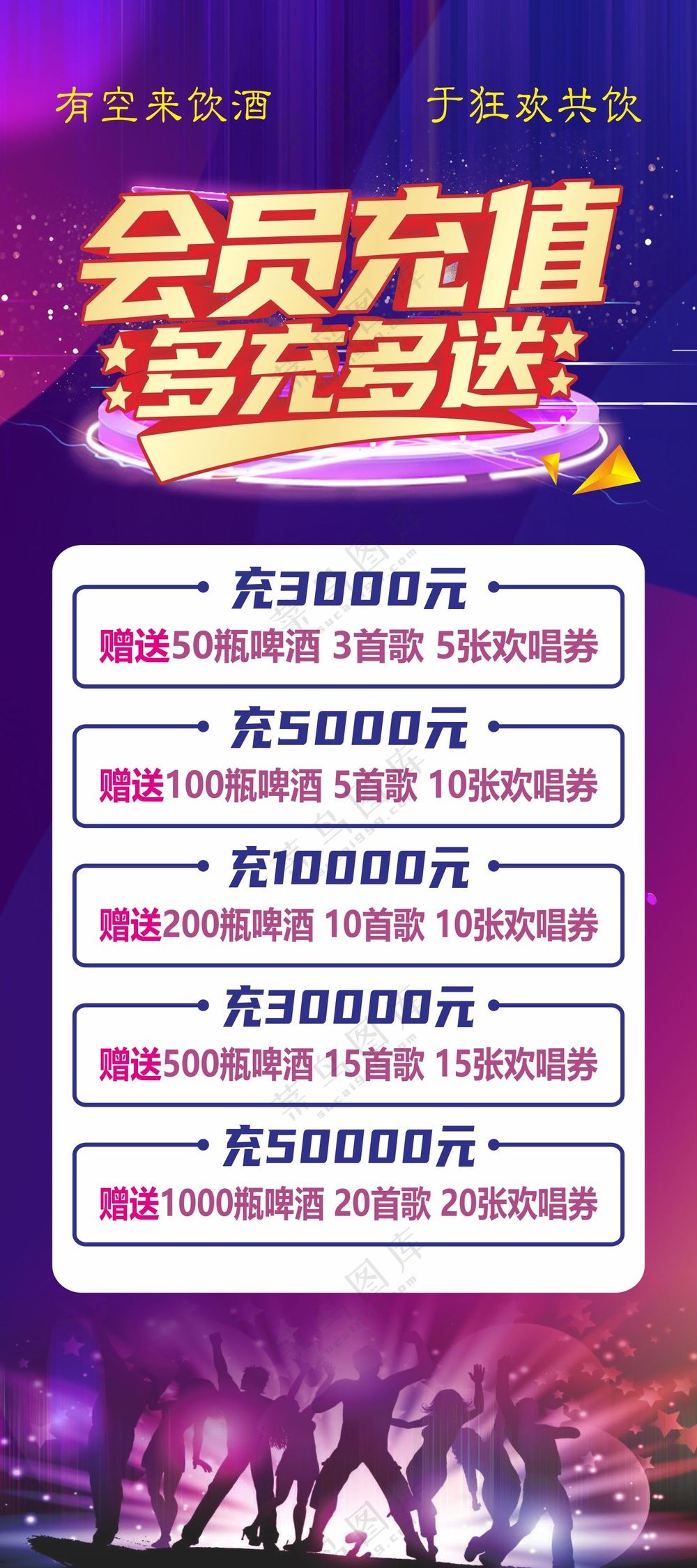 会员充值促销展架海报