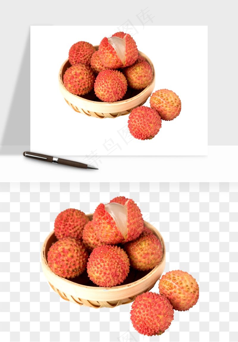荔枝妃子笑水果png免抠