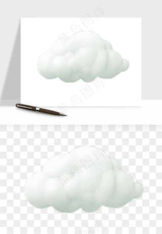 卡通云朵多云天气png免抠