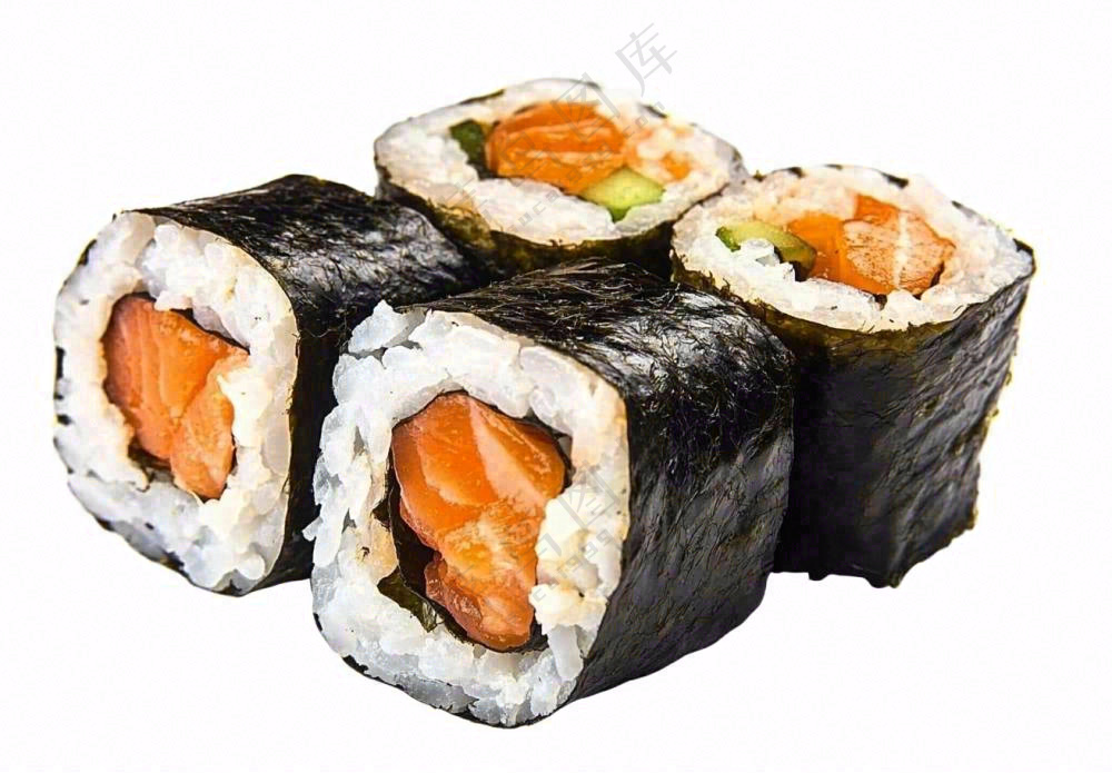 寿司三文鱼食物摄影图免抠