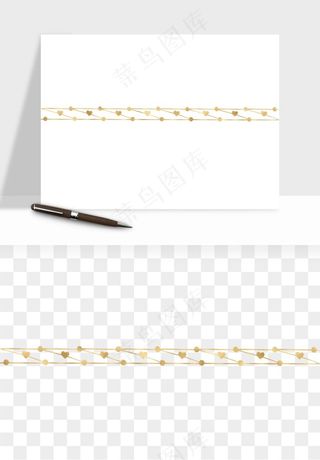 金色植物花环边框png免抠