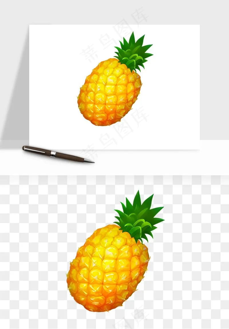 菠萝水果png免抠