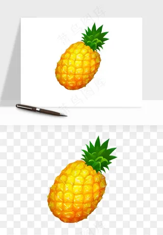 菠萝水果png免抠