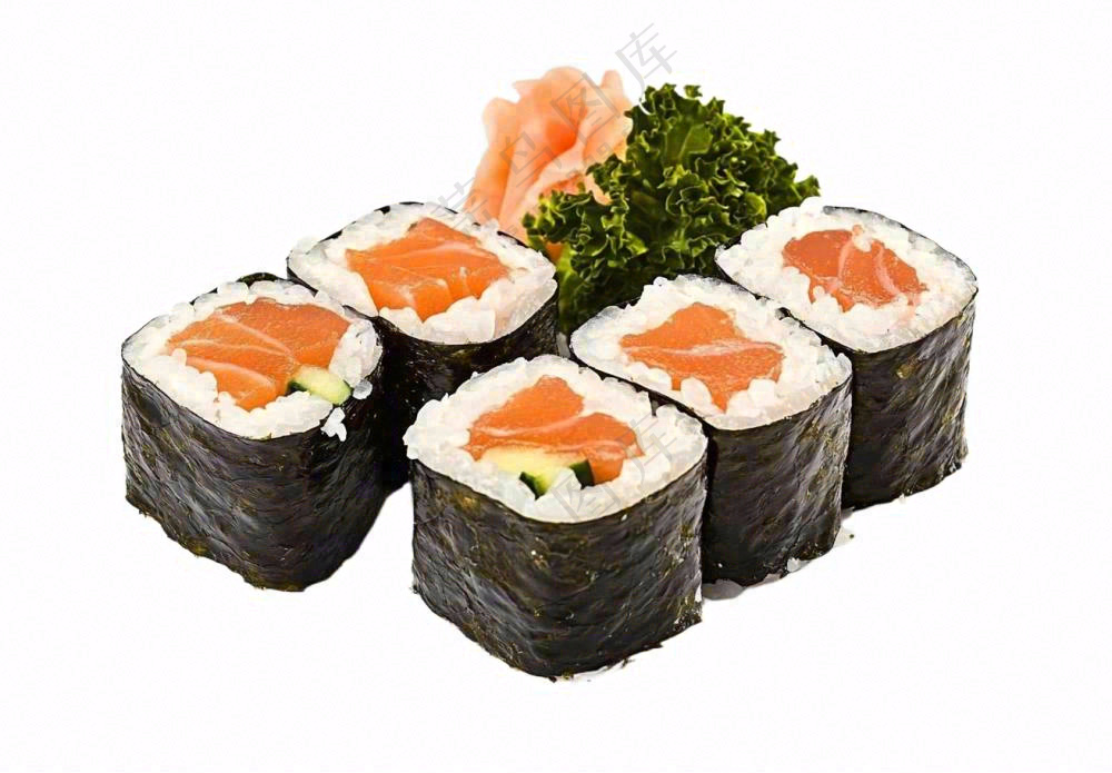 寿司三文鱼食物摄影图免抠