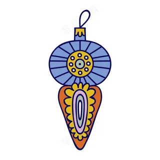 圣诞树装饰球5 民族风花纹圣诞装饰