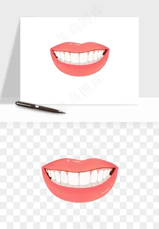 手绘牙齿矫正拔牙png免抠