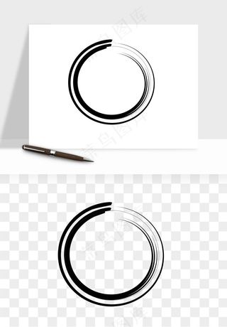 墨迹水墨圆圈圆环边框