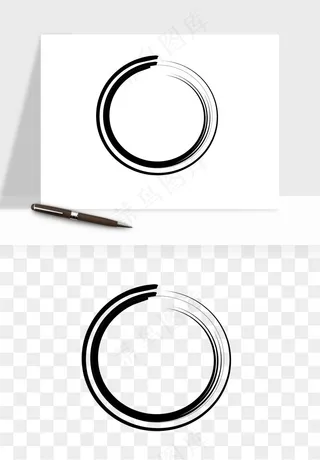 墨迹水墨圆圈圆环边框