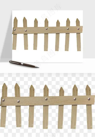 手绘围栏护栏栅栏png免抠