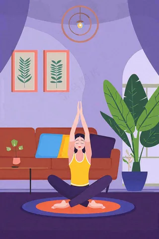 瑜伽运动简约背景