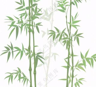 绿竹竹子绿植水墨画插画免抠