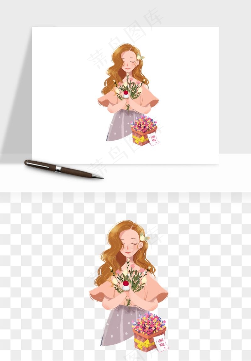 手绘女神女王妇女png免抠